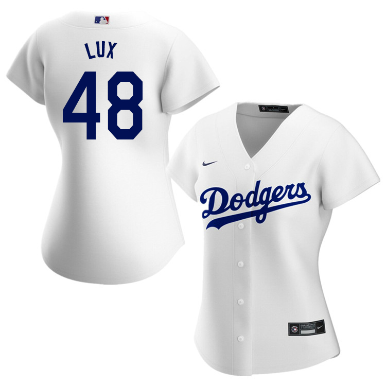 Nike Women #48 Gavin Lux Los Angeles Dodgers Baseball Jerseys Sale-White